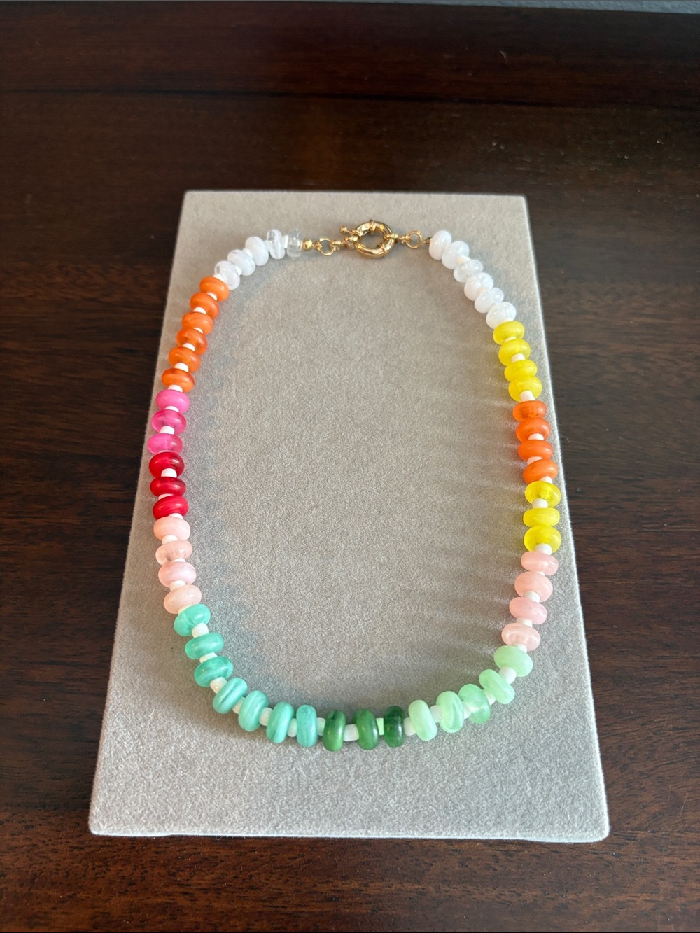 Colorful Multicolor Beaded Necklace - Women Jewelry - Picture 2 of 16